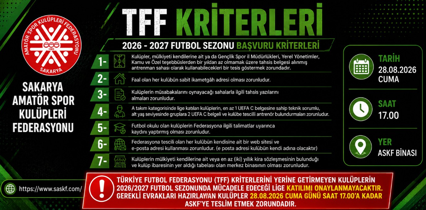Kulüplerimizin Dikkatine !!!